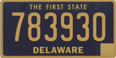 DE license plate 783930