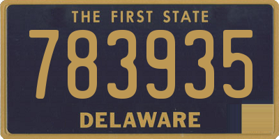 DE license plate 783935