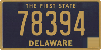 DE license plate 78394