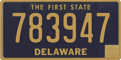 DE license plate 783947
