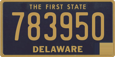 DE license plate 783950