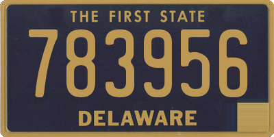 DE license plate 783956