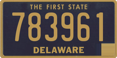 DE license plate 783961