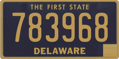 DE license plate 783968
