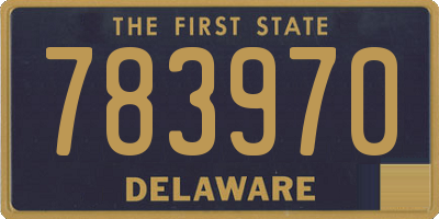 DE license plate 783970