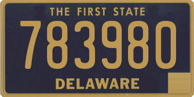 DE license plate 783980