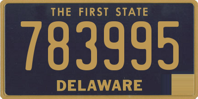 DE license plate 783995