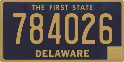 DE license plate 784026