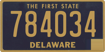 DE license plate 784034