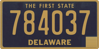 DE license plate 784037