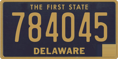DE license plate 784045
