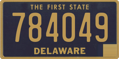 DE license plate 784049