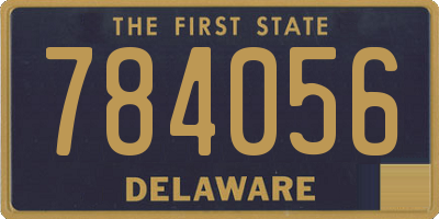 DE license plate 784056