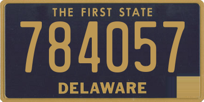 DE license plate 784057