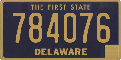 DE license plate 784076