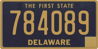 DE license plate 784089