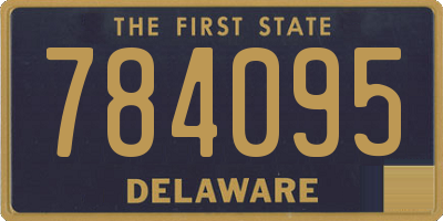 DE license plate 784095