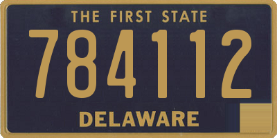 DE license plate 784112