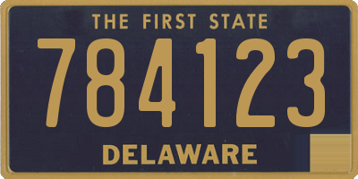 DE license plate 784123