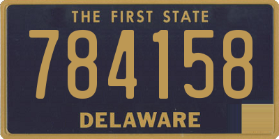 DE license plate 784158