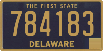 DE license plate 784183