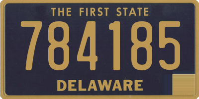 DE license plate 784185