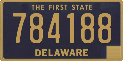 DE license plate 784188