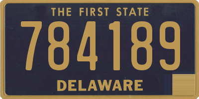 DE license plate 784189