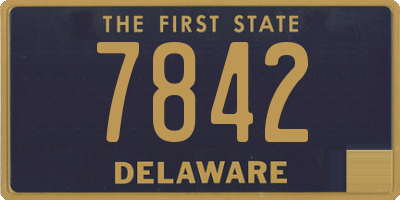 DE license plate 7842