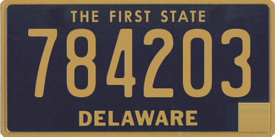 DE license plate 784203