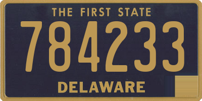 DE license plate 784233