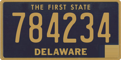 DE license plate 784234