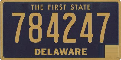 DE license plate 784247