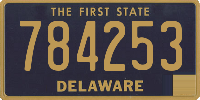 DE license plate 784253