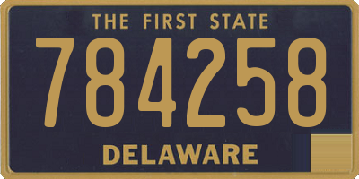 DE license plate 784258