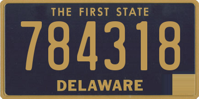 DE license plate 784318