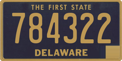DE license plate 784322