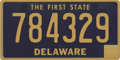 DE license plate 784329