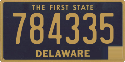 DE license plate 784335