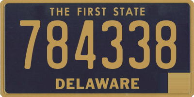 DE license plate 784338