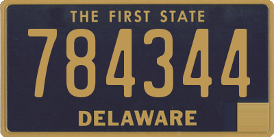 DE license plate 784344