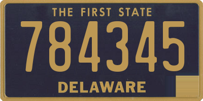DE license plate 784345