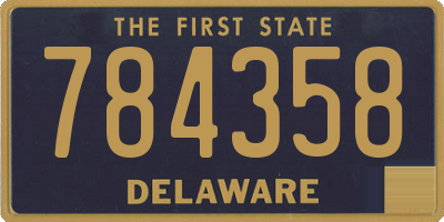 DE license plate 784358
