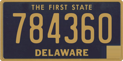 DE license plate 784360