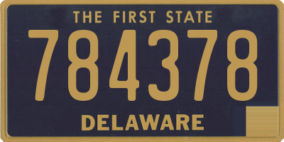 DE license plate 784378