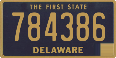 DE license plate 784386
