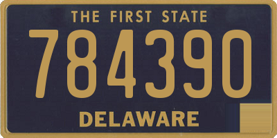 DE license plate 784390