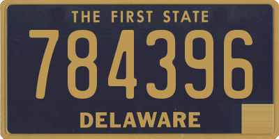 DE license plate 784396