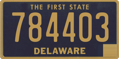 DE license plate 784403