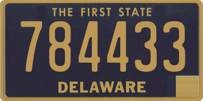 DE license plate 784433